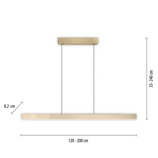 Neuhaus PURE® LED Pendelleuchte PURE Moto-Rise imperial gold elektrisch