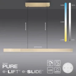 Neuhaus PURE® LED Pendelleuchte PURE Moto-Rise imperial gold elektrisch