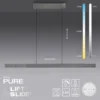 Neuhaus PURE® LED Pendelleuchte PURE Moto-Rise platin (grau) elektrisch