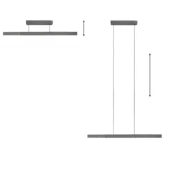 Neuhaus PURE® LED Pendelleuchte PURE Moto-Rise platin (grau) elektrisch