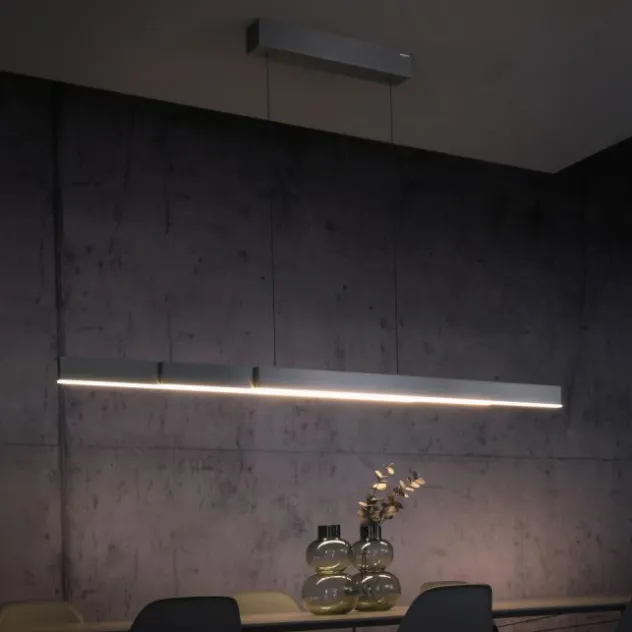 Neuhaus PURE® LED Pendelleuchte PURE Moto-Rise platin (grau) elektrisch