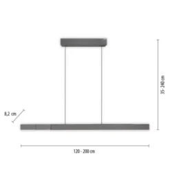 Neuhaus PURE® LED Pendelleuchte PURE Moto-Rise platin (grau) elektrisch
