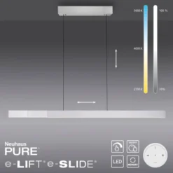 Neuhaus PURE® LED Pendelleuchte PURE Moto-Rise diamond (alu)