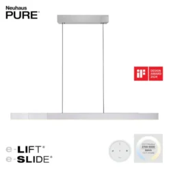 Neuhaus PURE® LED Pendelleuchte PURE Moto-Rise diamond (alu)