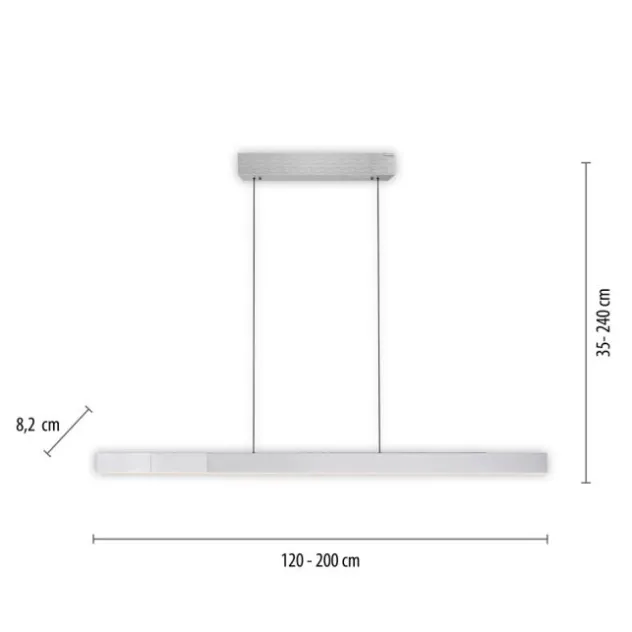 Neuhaus PURE® LED Pendelleuchte PURE Moto-Rise diamond (alu)