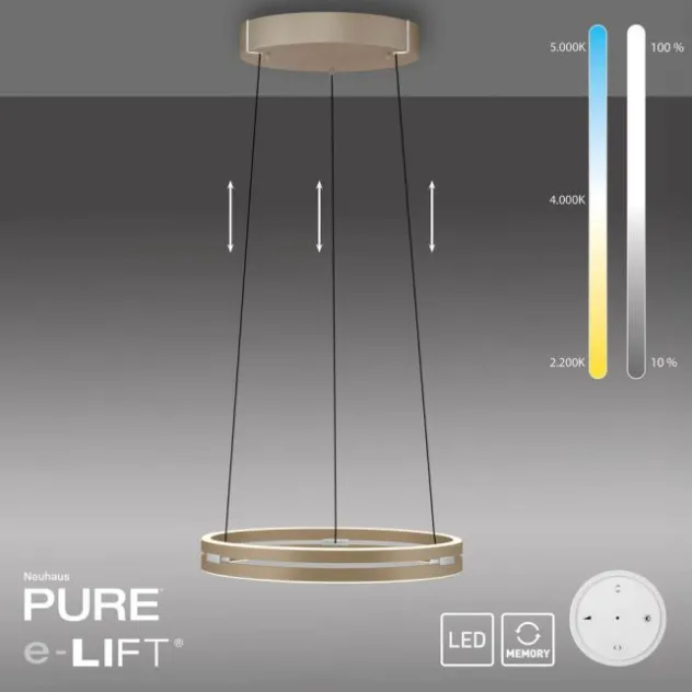 Neuhaus PURE® LED Pendelleuchte PURE E-Loop, bronce