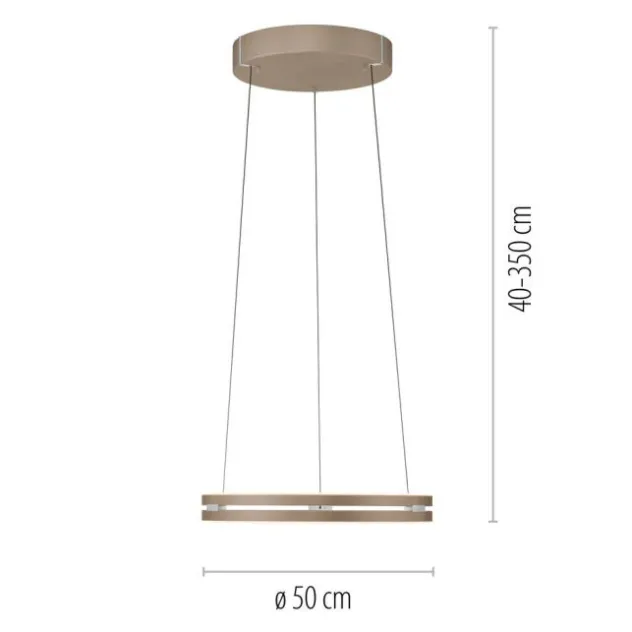 Neuhaus PURE® LED Pendelleuchte PURE E-Loop, bronce