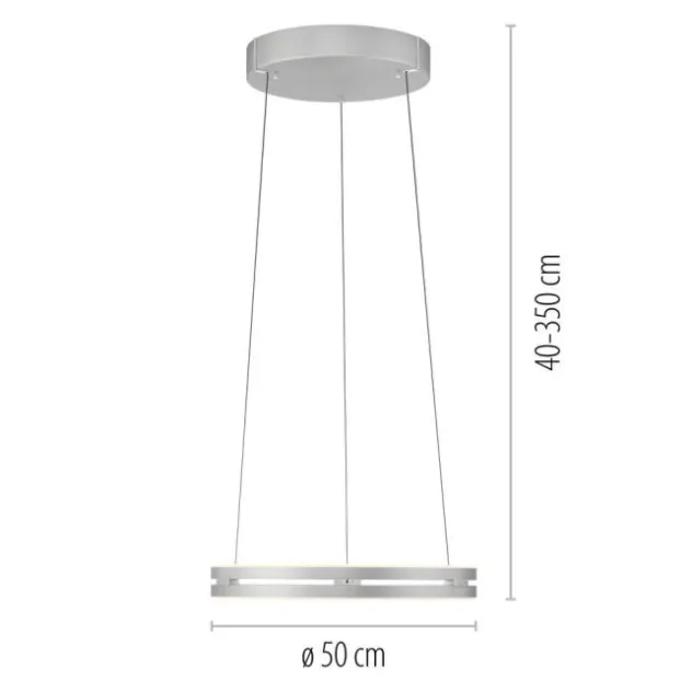 Neuhaus PURE® LED Pendelleuchte PURE E-Loop stone (alu)