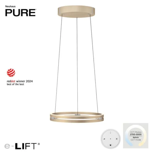 Neuhaus PURE® LED Pendelleuchte PURE E-Loop ivory gold