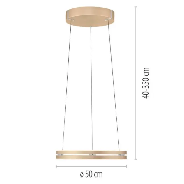 Neuhaus PURE® LED Pendelleuchte PURE E-Loop ivory gold