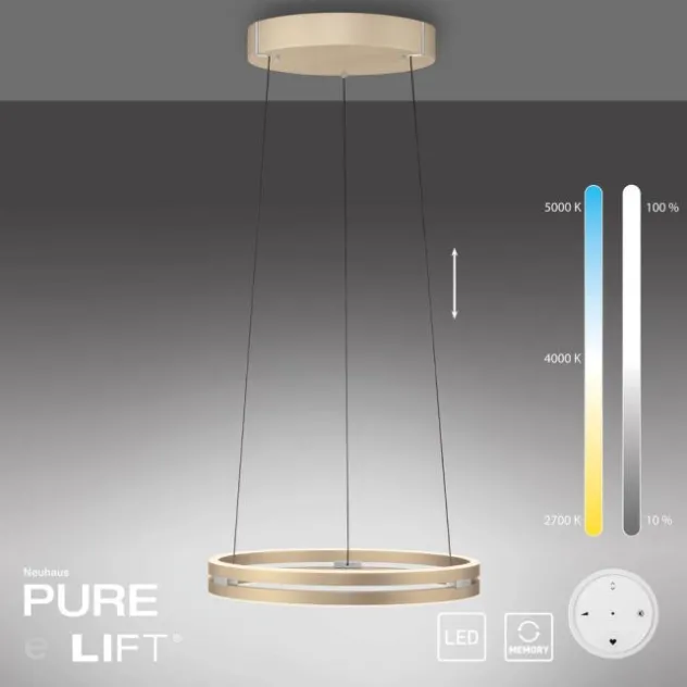 Neuhaus PURE® LED Pendelleuchte PURE E-Loop ivory gold