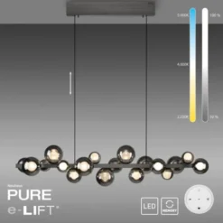 Neuhaus PURE® LED Pendelleuchte PURE E-Popup platin (grau)