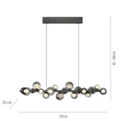 Neuhaus PURE® LED Pendelleuchte PURE E-Popup platin (grau)