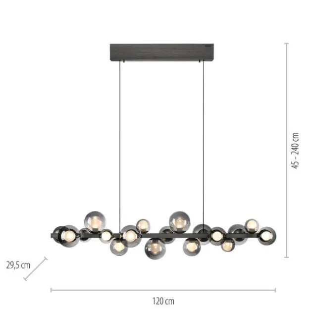 Neuhaus PURE® LED Pendelleuchte PURE E-Popup platin (grau)