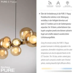 Neuhaus PURE® LED Pendelleuchte PURE E-Popup, bronce