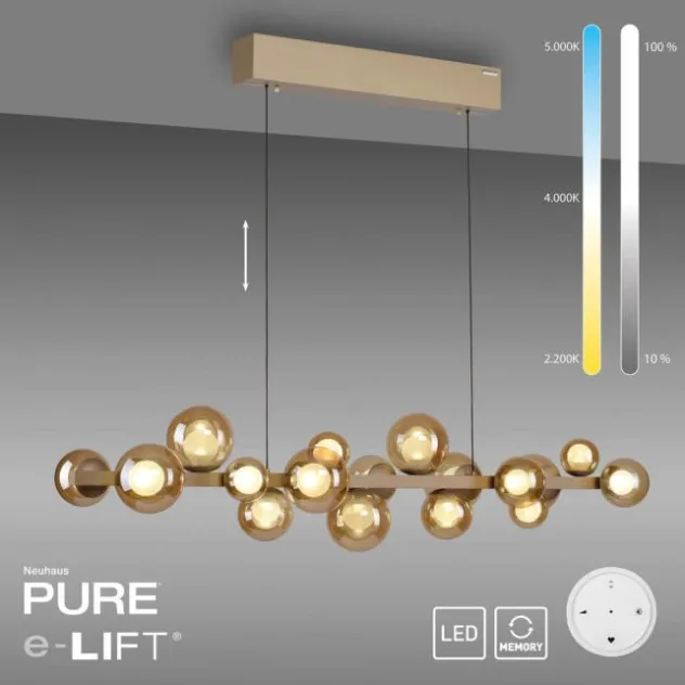 Neuhaus PURE® LED Pendelleuchte PURE E-Popup, bronce