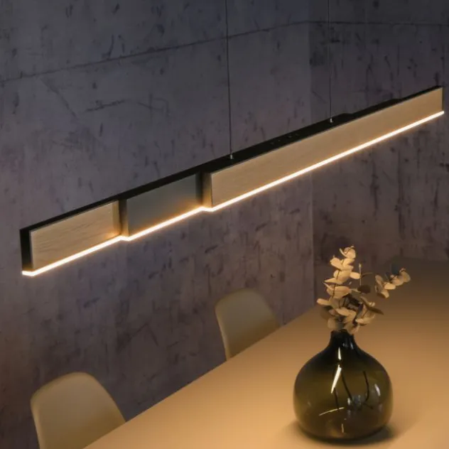 Neuhaus PURE® LED Pendelleuchte PURE Moto-Rise oak/black pearl