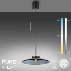 Neuhaus PURE® LED Pendelleuchte PURE E-Moon, platin (grau) Fernbedienung