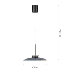 Neuhaus PURE® LED Pendelleuchte PURE E-Moon, platin (grau) Fernbedienung