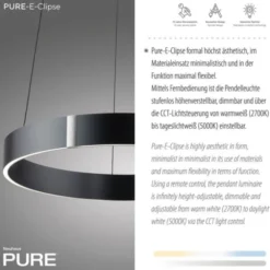 Neuhaus PURE® LED Pendelleuchte PURE E-Clipse mystic grey (grau)