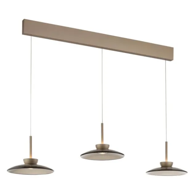 Neuhaus PURE® LED Pendelleuchte PURE Moon, bronce, 3-flammig, Lift, dimmbar