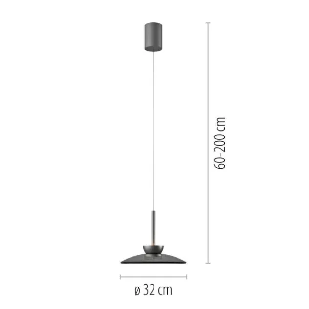 Neuhaus PURE® LED Pendelleuchte PURE Moon platin (grau) höhenverstellbar