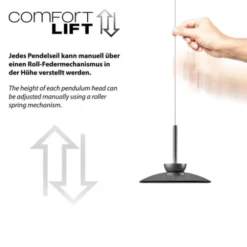 Neuhaus PURE® LED Pendelleuchte PURE Moon platin (grau) höhenverstellbar