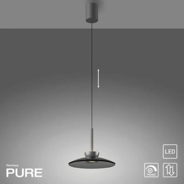 Neuhaus PURE® LED Pendelleuchte PURE Moon platin (grau) höhenverstellbar