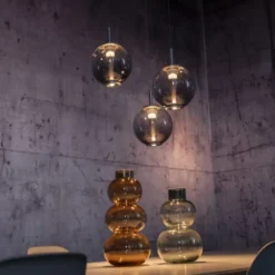 Neuhaus PURE® LED Pendelleuchte PURE E-Infinity, mystic grey, mit e-Lift Funktion