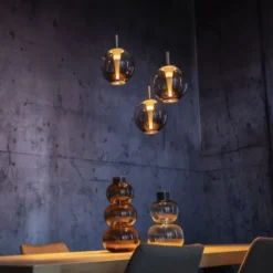 Neuhaus PURE® LED Pendelleuchte PURE E-Infinity, bronce, mit e-Lift Funktion