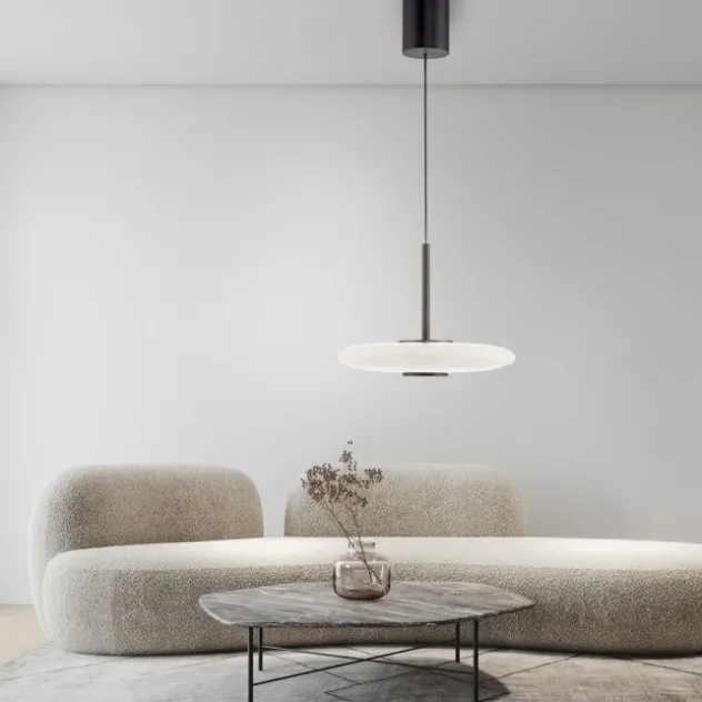 Neuhaus PURE® LED Pendelleuchte PURE E-Vitrum, dark-metal brown, höhenverstellbar