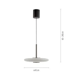 Neuhaus PURE® LED Pendelleuchte PURE E-Vitrum, dark-metal brown, höhenverstellbar