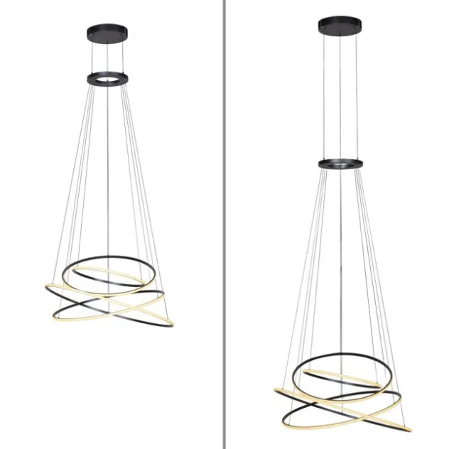 Neuhaus PURE® LED Pendelleuchte PURE E-Flying Rings mystic grey (grau)
