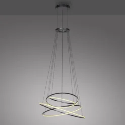 Neuhaus PURE® LED Pendelleuchte PURE E-Flying Rings mystic grey (grau)