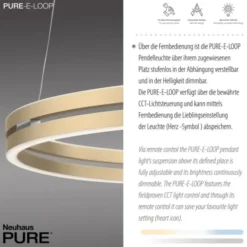 Neuhaus PURE® LED Pendelleuchte PURE E-Loop ivory gold