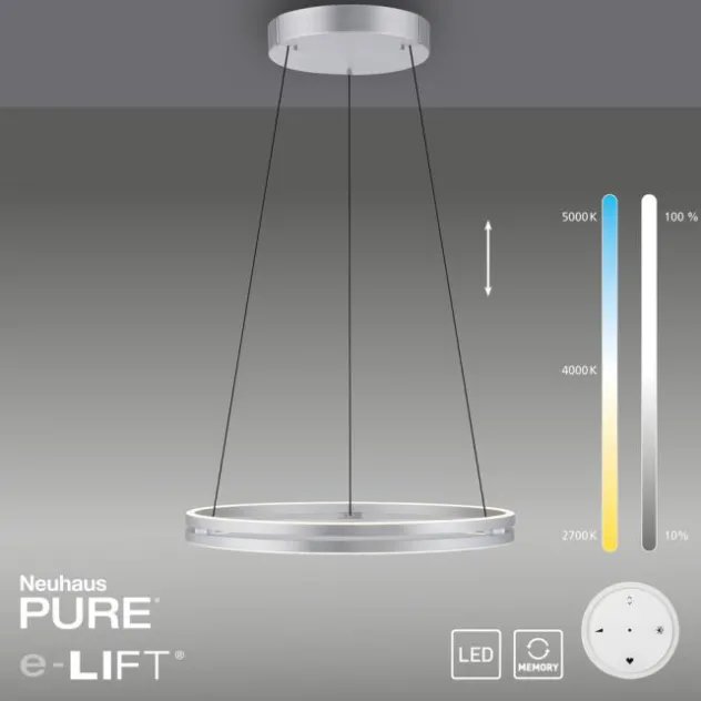 Neuhaus PURE® LED Pendelleuchte PURE E-Loop stone (alu)