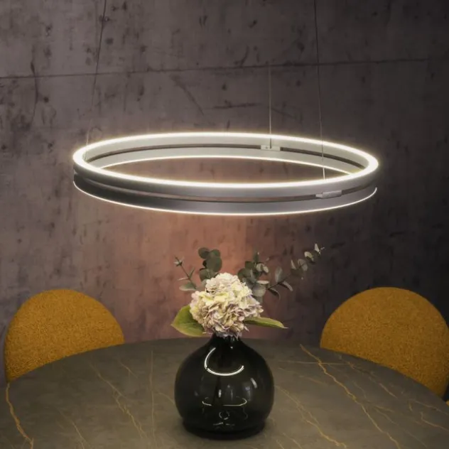 Neuhaus PURE® LED Pendelleuchte PURE E-Loop stone (alu)