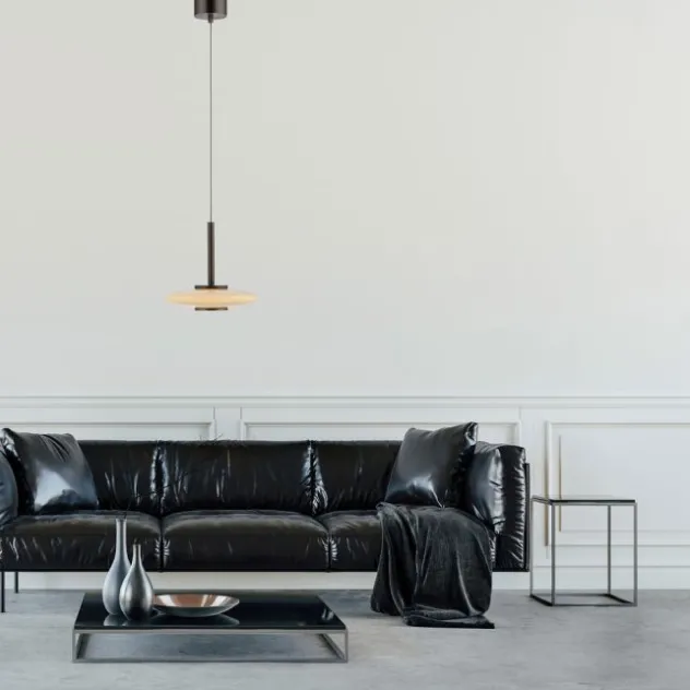 Neuhaus PURE® LED Pendelleuchte PURE Vitrum, dark-metal, brown, höhenverstellbar