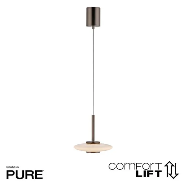 Neuhaus PURE® LED Pendelleuchte PURE Vitrum, dark-metal, brown, höhenverstellbar