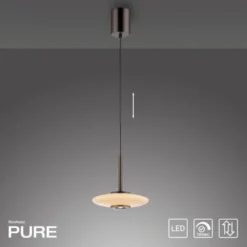 Neuhaus PURE® LED Pendelleuchte PURE Vitrum, dark-metal, brown, höhenverstellbar