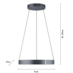 Neuhaus PURE® LED Pendelleuchte PURE E-Clipse mystic grey (grau)