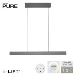 Neuhaus PURE® LED Pendelleuchte PURE E-Motion platin (grau)