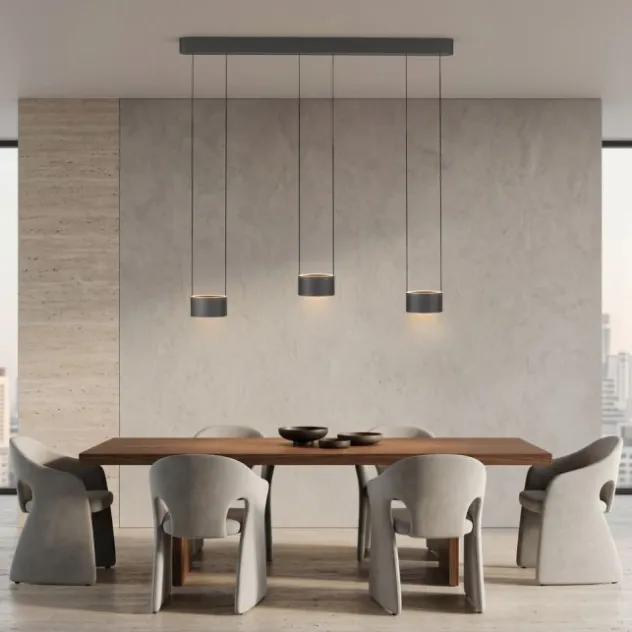 Neuhaus PURE® LED Pendelleuchte PURE Clipse, mystic-grey (grau), Fernbedienung, Comfort Lift