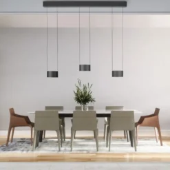Neuhaus PURE® LED Pendelleuchte PURE Clipse, mystic-grey (grau), Fernbedienung, Comfort Lift