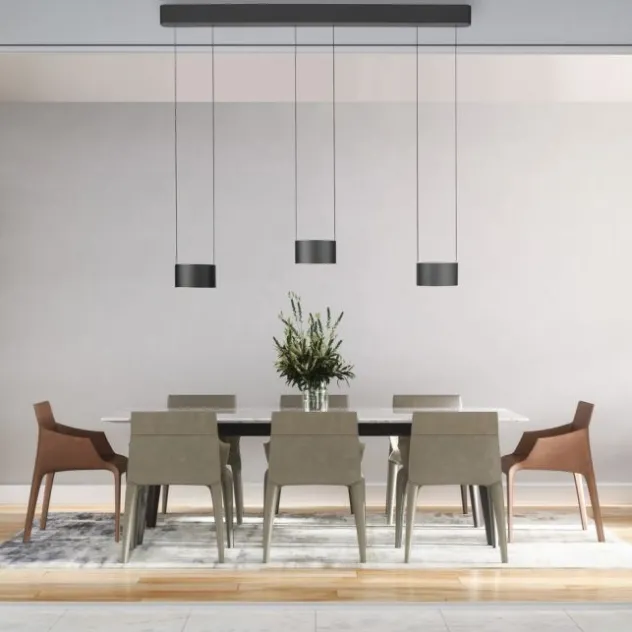 Neuhaus PURE® LED Pendelleuchte PURE Clipse, mystic-grey (grau), Fernbedienung, Comfort Lift