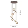 Neuhaus PURE® LED Pendelleuchte PURE Popup, bronce, 7-flammig