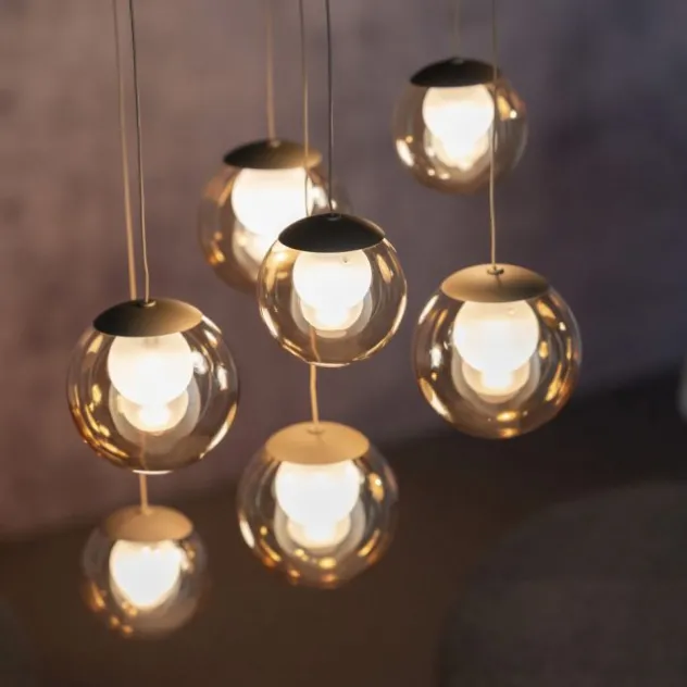 Neuhaus PURE® LED Pendelleuchte PURE Popup, bronce, 7-flammig
