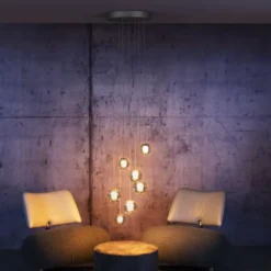 Neuhaus PURE® LED Pendelleuchte PURE Popup, bronce, 7-flammig