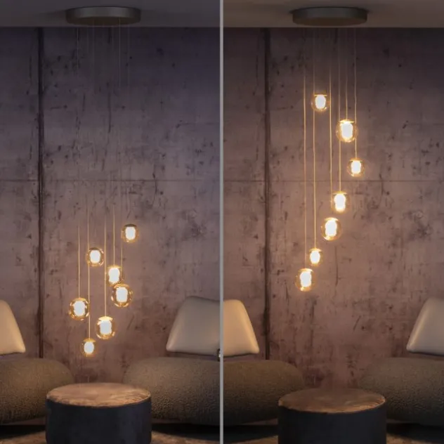Neuhaus PURE® LED Pendelleuchte PURE Popup, bronce, 7-flammig