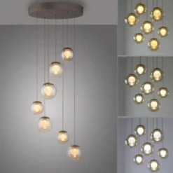 Neuhaus PURE® LED Pendelleuchte PURE Popup, bronce, 7-flammig